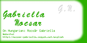 gabriella mocsar business card