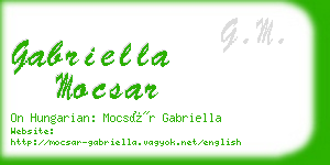 gabriella mocsar business card